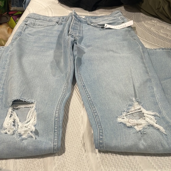 Topman stretch skinny jeans blue W32 x L32 Men. NEW - Picture 5 of 5